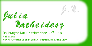 julia matheidesz business card